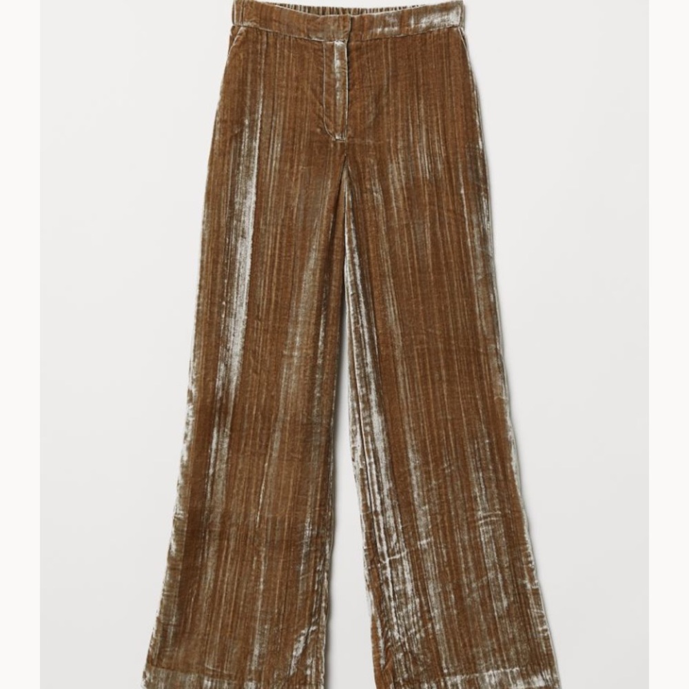 Velvet Wide Leg Pants